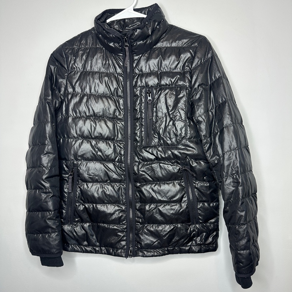 J. Crew Down Feather Puffer Jacket Black Womens‎ XS